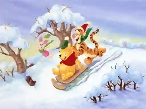 Játék Winnie the Pooh Christmas Jigsaw Puzzle 2 online