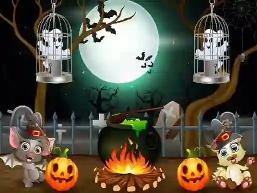 Játék Halloween Twin Ghosts Rescue online