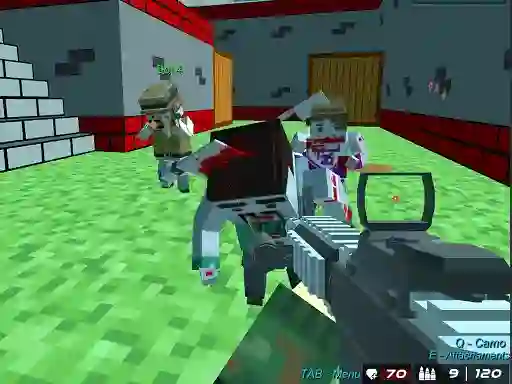 Játék Shooting Zombie Blocky Gun Warfare online