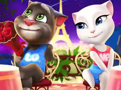 Játék Talking Tom and Angela Coloring online