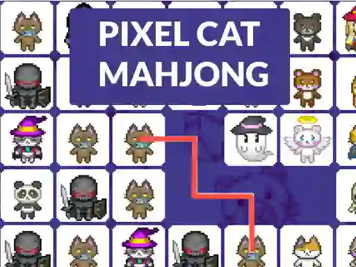 Játék Pixel cat mahjong online