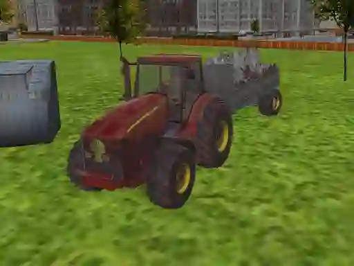 Játék 3D city tractor garbage sim online