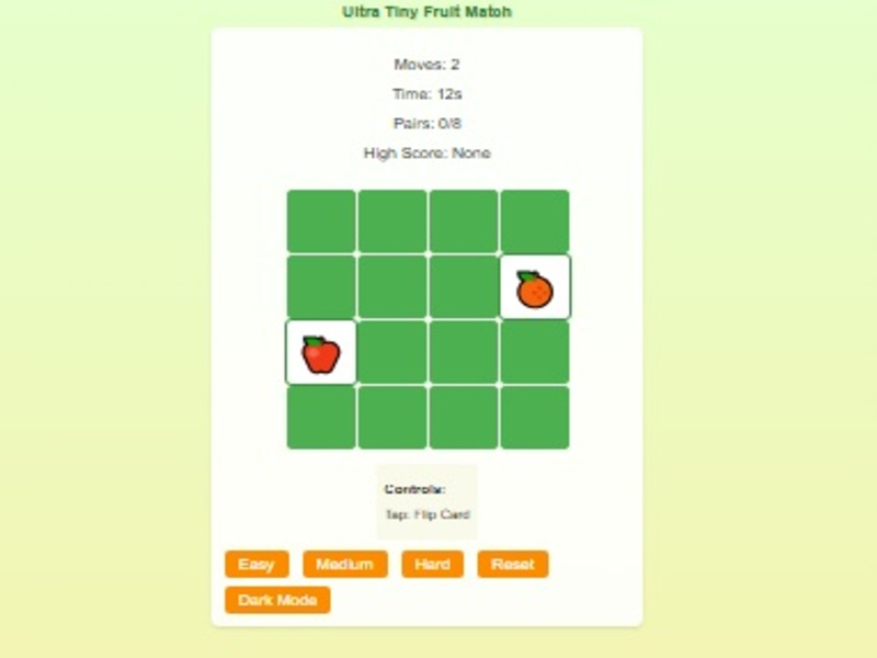 Játék A gyümölcs memória illesztése az agyi puzzle online