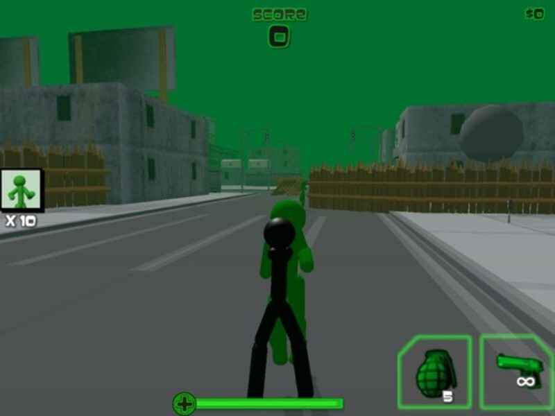 Játék Stickman Zombie Shooting 3D online