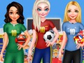 Játék BFF Princess Szavazz a Football 2018-ra  online
