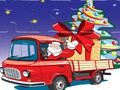 Játék Santa teherautók kirakós játék  online