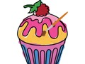 Játék Fincsi Cupcake színezés  online