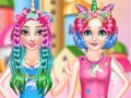 Játék Princesses Rainbow Unicorn fodrászat  online
