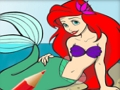 Játék Mermaid hercegnő színező játék  online