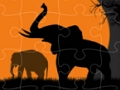 Játék Elefánt sziluettje puzzle  online