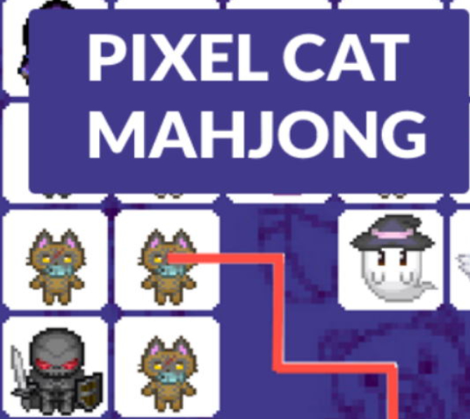 Játék Pixel macska mahjong  online