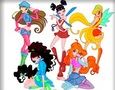 Játék Winx Club színezés  online