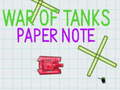 Játék War Of Tanks Papír Megjegyzés  online