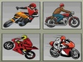 Játék Versenymotorok memória  online