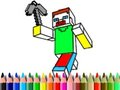 Játék Vissza az iskolába: Minecraft színezés  online