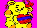 Játék Egyszerű színező Valentin  online