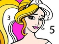 Játék Princess színezés szám szerint  online