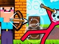 Játék Noob Archer vs Stickman Zombie online