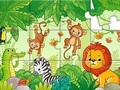 Játék Jigsaw Puzzle: Állatok a dzsungelben  online