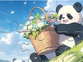 Játék Jigsaw Puzzle: Kosárvirág Panda  online
