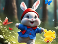 Játék Jigsaw Puzzle: Futó nyúl  online