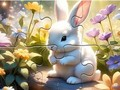 Játék Jigsaw puzzle: napsütéses erdő nyúl online