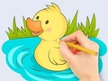 Játék Kifestőkönyv: Baby Duck Swim  online