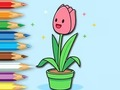 Játék Kifestőkönyv: Egy csomó tulipán  online