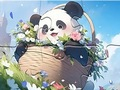 Játék Jigsaw puzzle: takaró panda online