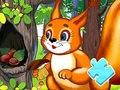Játék Jigsaw Puzzle: Mókus elrejteni ételt  online