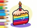 Játék Kifestőkönyv: Születésnapi torta  online