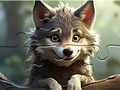 Játék Jigsaw Puzzle: Mosolygó farkas  online
