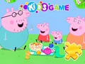 Játék Jigsaw puzzle: Peppa Pig család piknik online