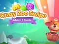 Játék Őrült állatkert swipe meccs 3 puzzle online