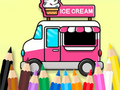 Játék Kifestőkönyv: Ice Cream Car  online