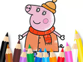 Játék Kifestőkönyv: Mommy Pig Winter  online