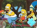 Játék Jigsaw puzzle: Simpson családi lovaglás online