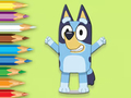 Játék Kifestőkönyv: Happy Bluey  online