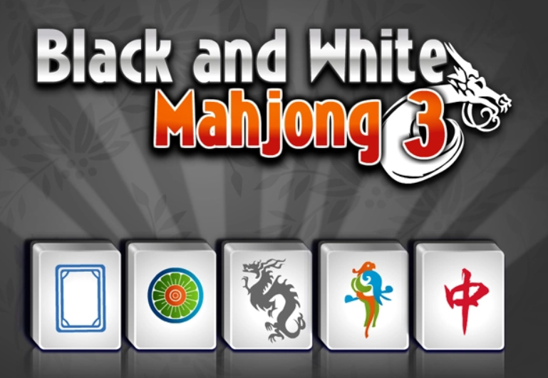 Játék Fekete-fehér Mahjong 3  online