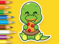 Játék Kifestőkönyv: Éhes dinoszauruszok  online