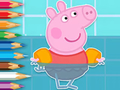 Játék Kifestőkönyv: Peppa úszás  online