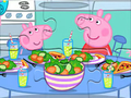 Játék Jigsaw Puzzle: Peppa vacsoraidő  online