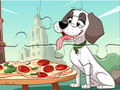 Játék Jigsaw Puzzle: Kutyaevő pizza  online