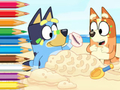 Játék Kifestőkönyv: Bluey on The Beach  online