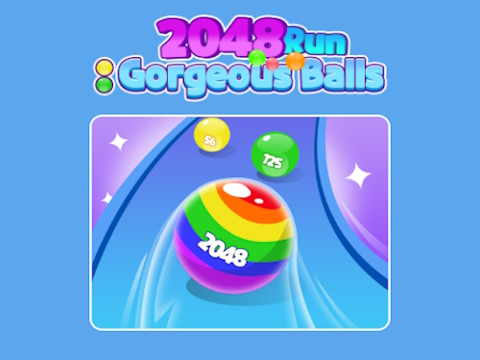 Játék 2048-as futás: Gyönyörű labdák  online