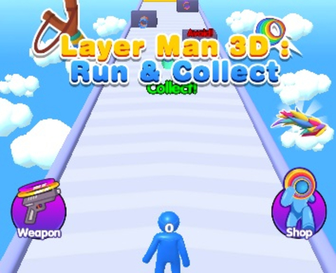 Játék Layer Man 3d Run Gyűjtse össze  online
