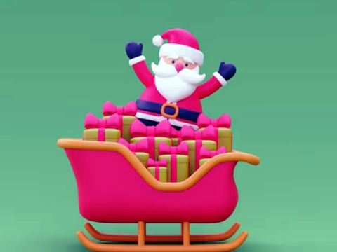 Játék Karácsonyi Sledge Rider 3D  online