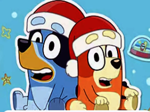 Játék Bluey Christmas Jigsaw online