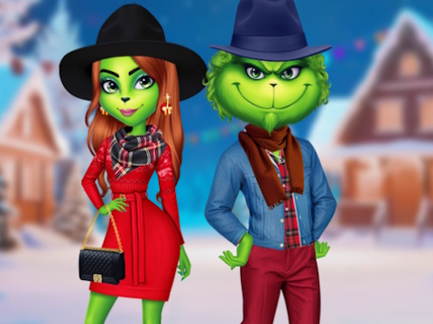 Játék A Grinch pár ünnepi öltözéke  online