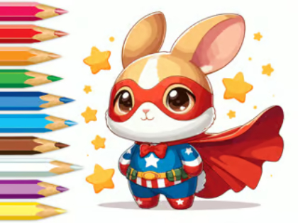 Játék Kifestőkönyv: Super Rabbit  online